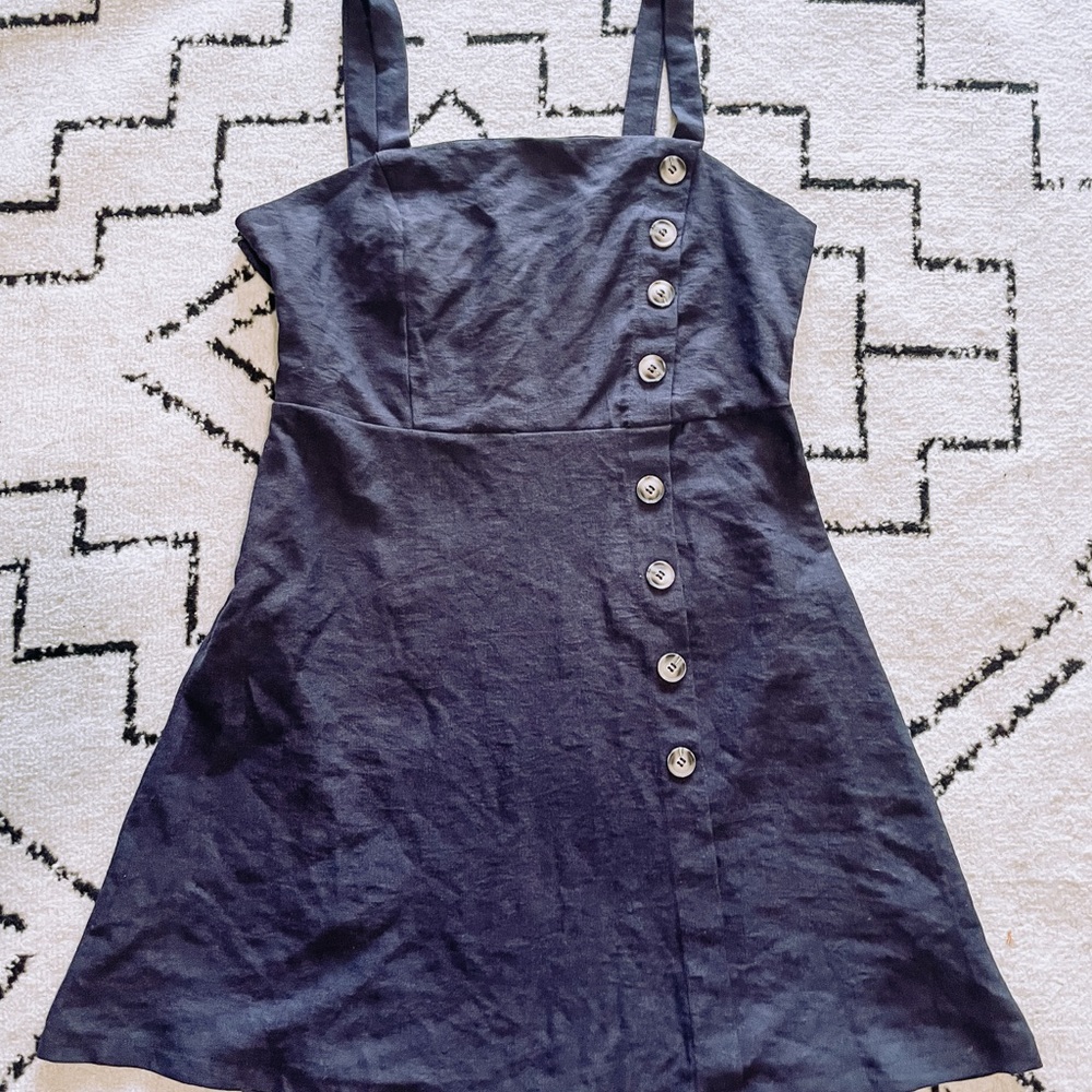 Button down textured dress